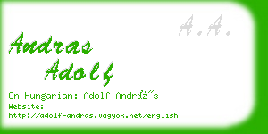 andras adolf business card